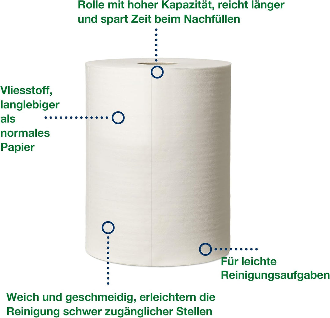 Tork Leichte Reinigungstücher Kombirolle, Weiss W1/W2/W3, feucht oder trocken verwendbar, 1 נ600 Tüc