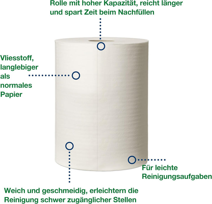 Tork Leichte Reinigungstücher Kombirolle, Weiss W1/W2/W3, feucht oder trocken verwendbar, 1 נ600 Tüc