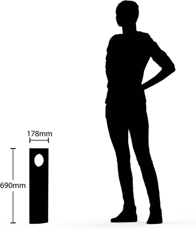 Lucande LED Aussenleuchte 'Forama' (Modern) in Schwarz aus Aluminium (1 flammig,) - Wegeleuchte, Pol