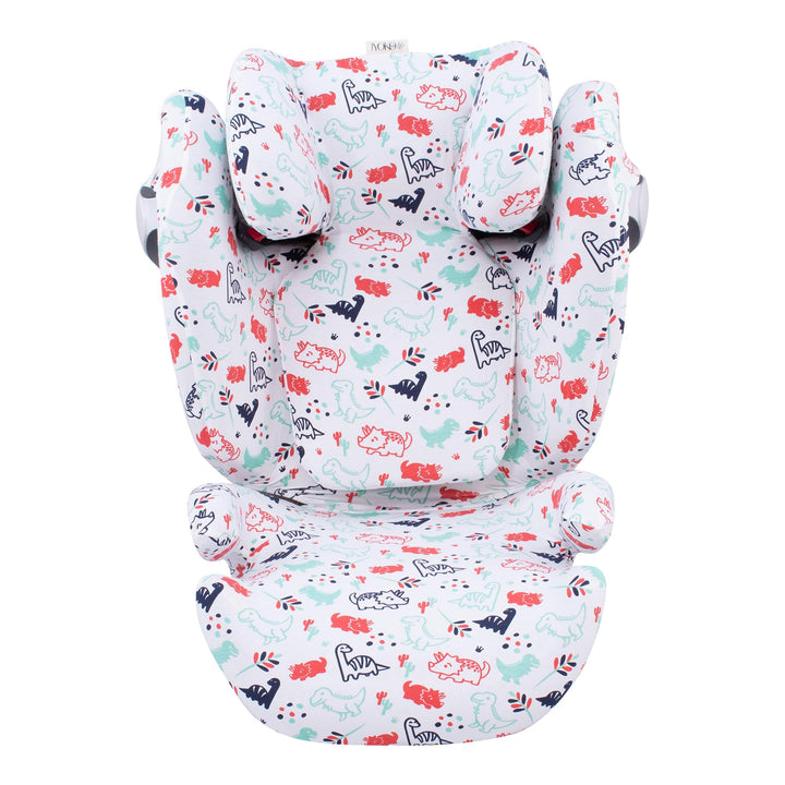 JYOKO KIDS Bezug für Autositz Kompatibel mit Cybex Solution M und Pallas B - Fix (DINO PARTY), DINO