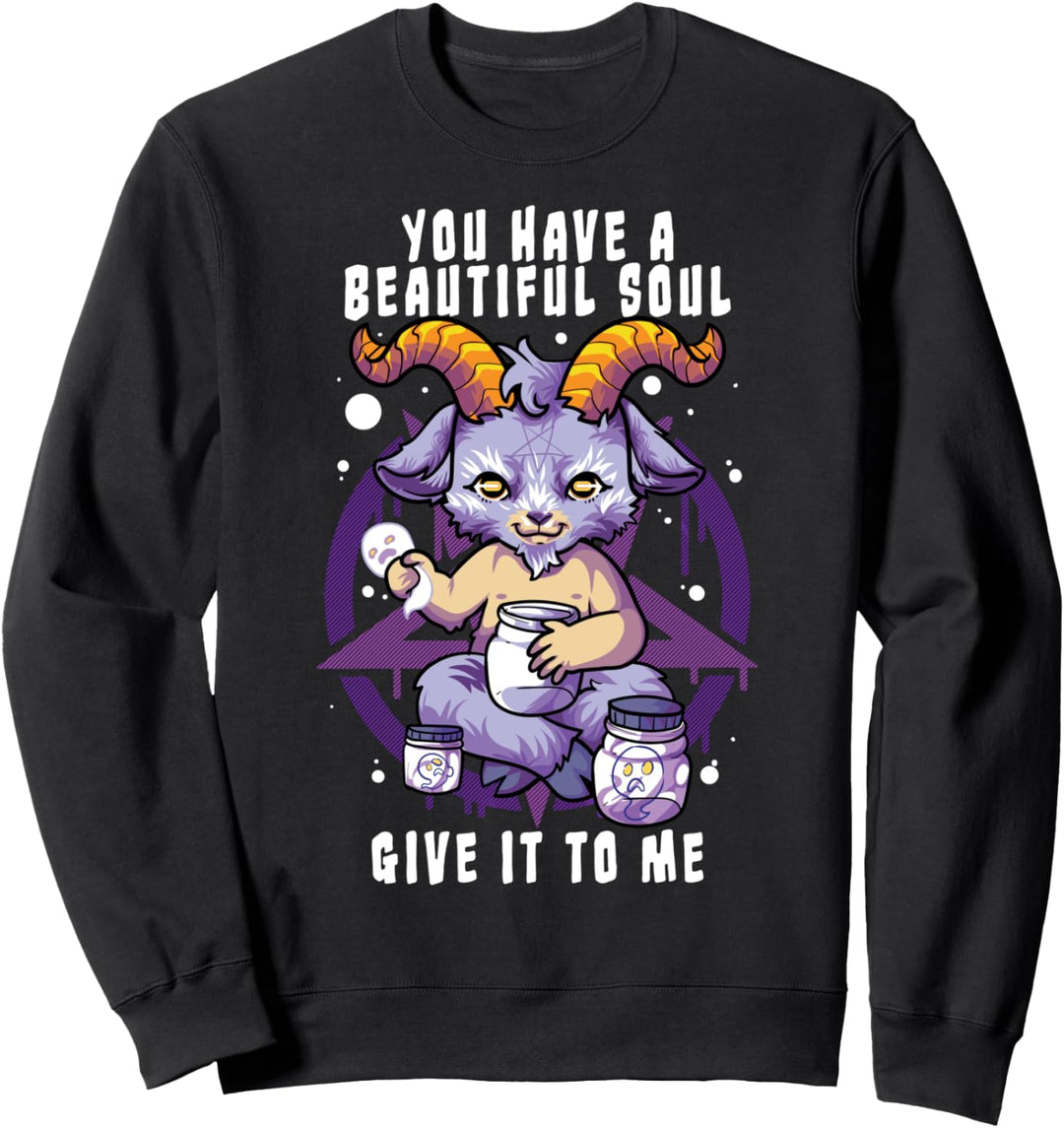 You Have a Beautiful Soul Satanic Baphomet Halloween Kostüm Sweatshirt