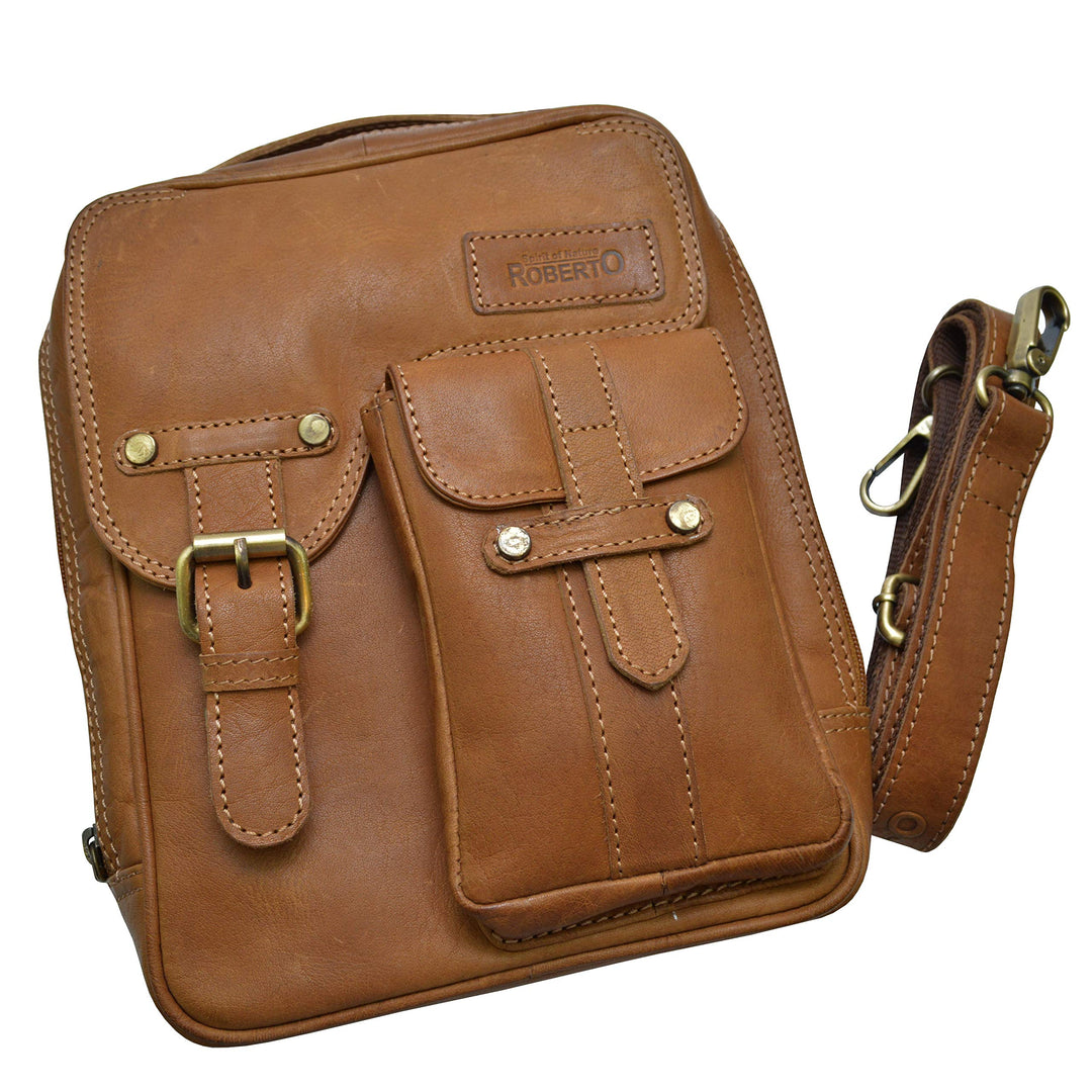 flevado Spirit of Nature grosse Damen Schultertasche Aktentasche geöltes Leder Büffelleder Braun (he