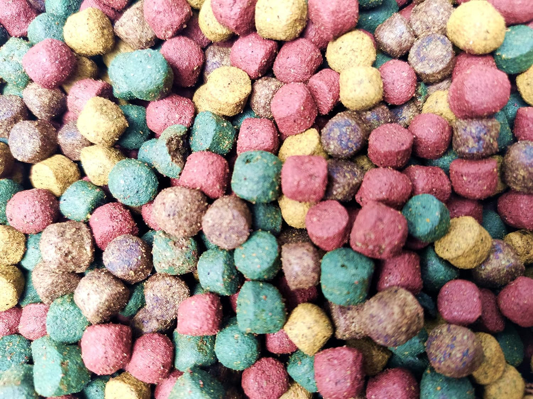 Jumbo Koimix Schwimmfutter Koi Futtermischung 8mm Koifutter Mix 4farbiger Koimix Spirulina Astax gro