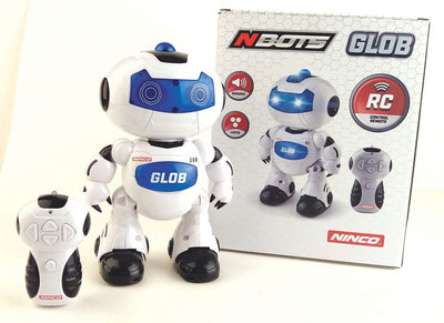 Ninco - Nbots Robot Glob. Mit Licht und Sound, weiss und blau (NT10039)