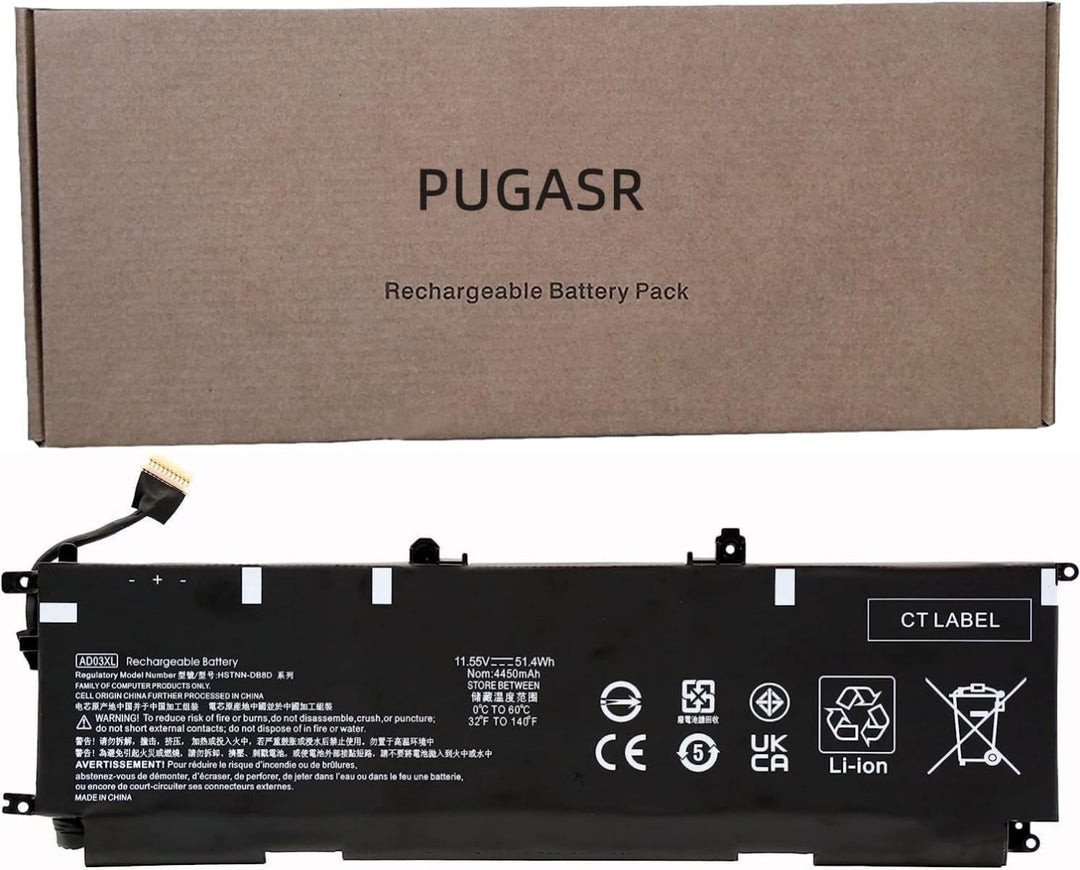 PUGASR AD03XL Laptop Akku Kompatibel mit HP Envy 13-AD000 13-AD002NG 13-AD101TX 13-AD104TX 13-AD108T