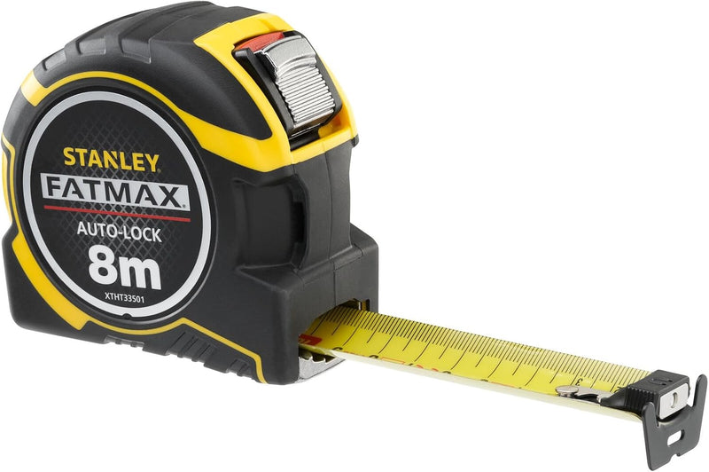 Stanley FatMax Bandmass PRO Autolock XTHT0-33501 (8 m Länge, 32 mm Klingenbreite, austauschbare Hake