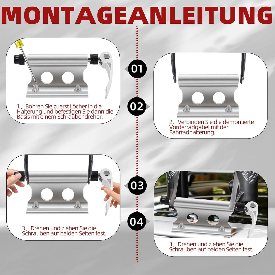 2 Stück Fahrradgabelhalterung, Aluminiumlegierung,Vorderradhalter,passend für Giant, Trek, Cube, Spe