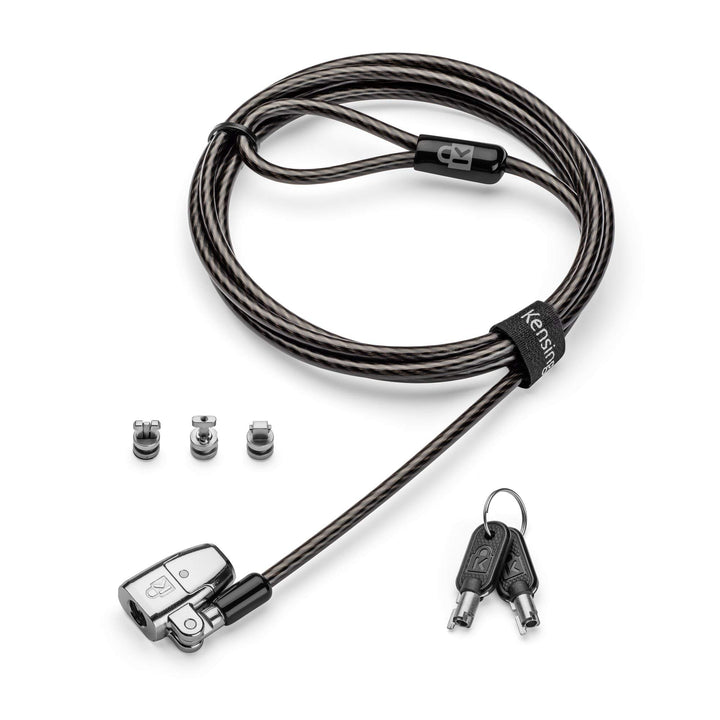 Kensington ClickSafe Universelles 2.0 3-in-1 Laptopschloss, Ideal für alle Laptops mit T-Bar, Nano o