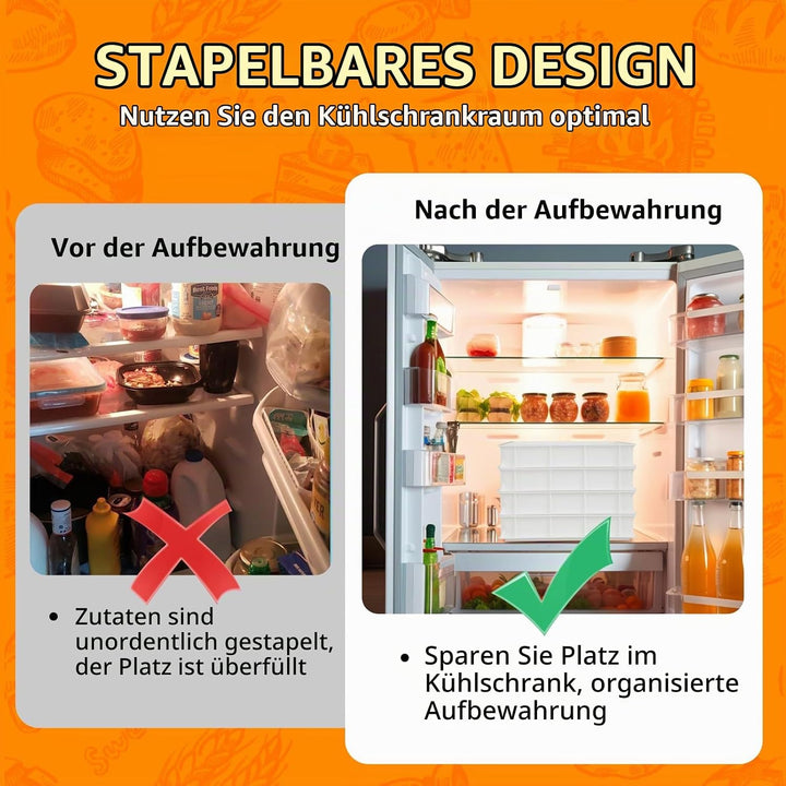 Windfromort Pizzaballenbox – Kunststoff Teigbox – Gärbox Sauerteig &amp; Teig 40×30×10 cm – Pizzateig Bo