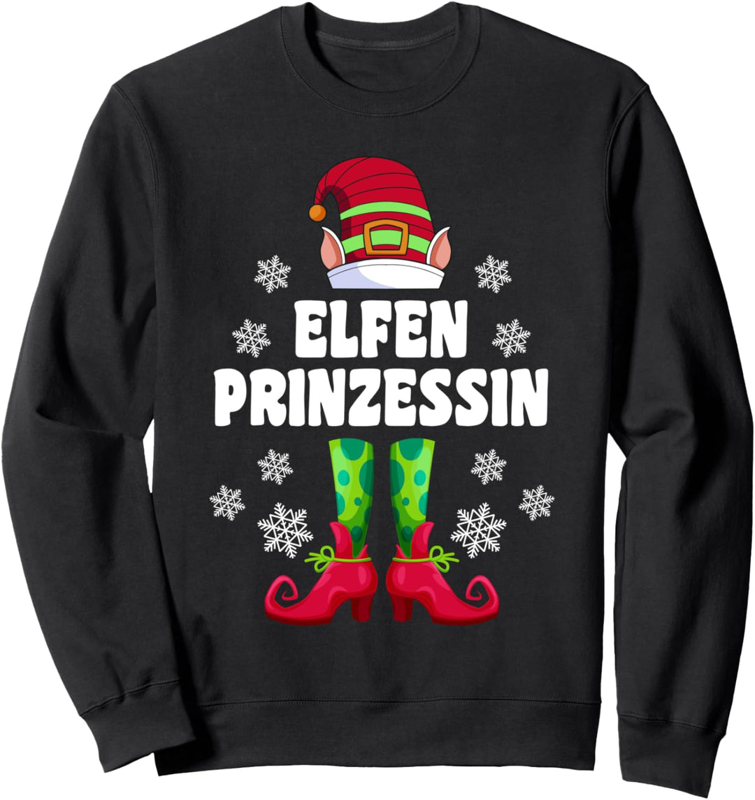 Prinzessin Elfe Elfen Familien Outfit Weihnachtselfen Sweatshirt