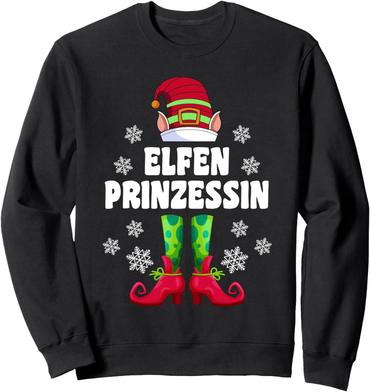 Prinzessin Elfe Elfen Familien Outfit Weihnachtselfen Sweatshirt