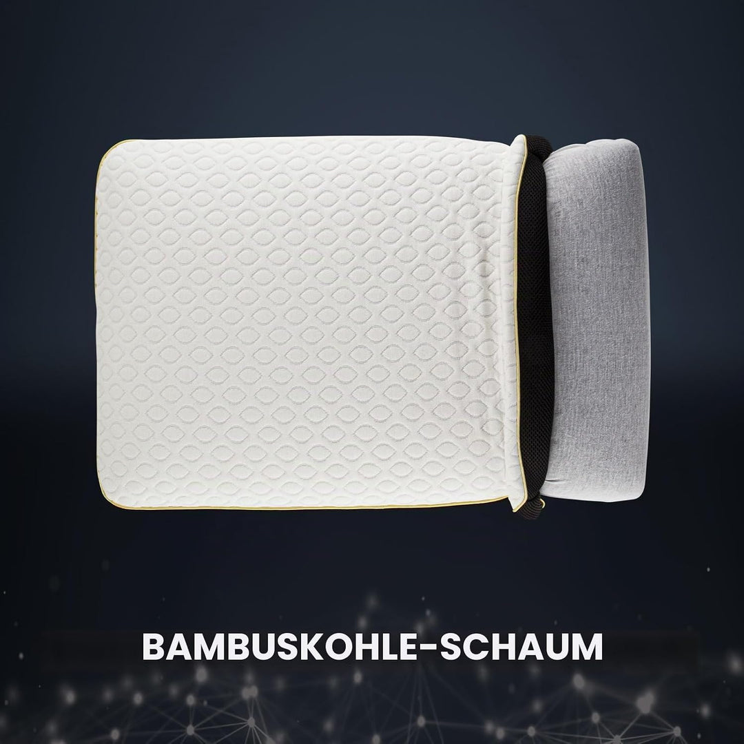 Vitapur Kissen 40 x 60 cm, IONITY I Silberner selbstreinigender Stoff mit Bambus-Aktivkohle für EIN