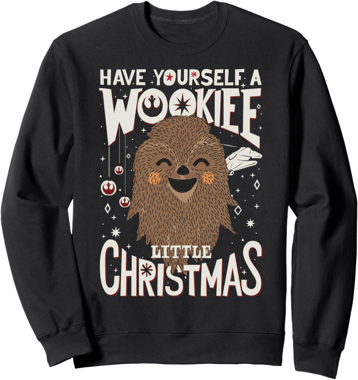 Star Wars Chewie Have A Wookiee Little Christmas Text Sweatshirt