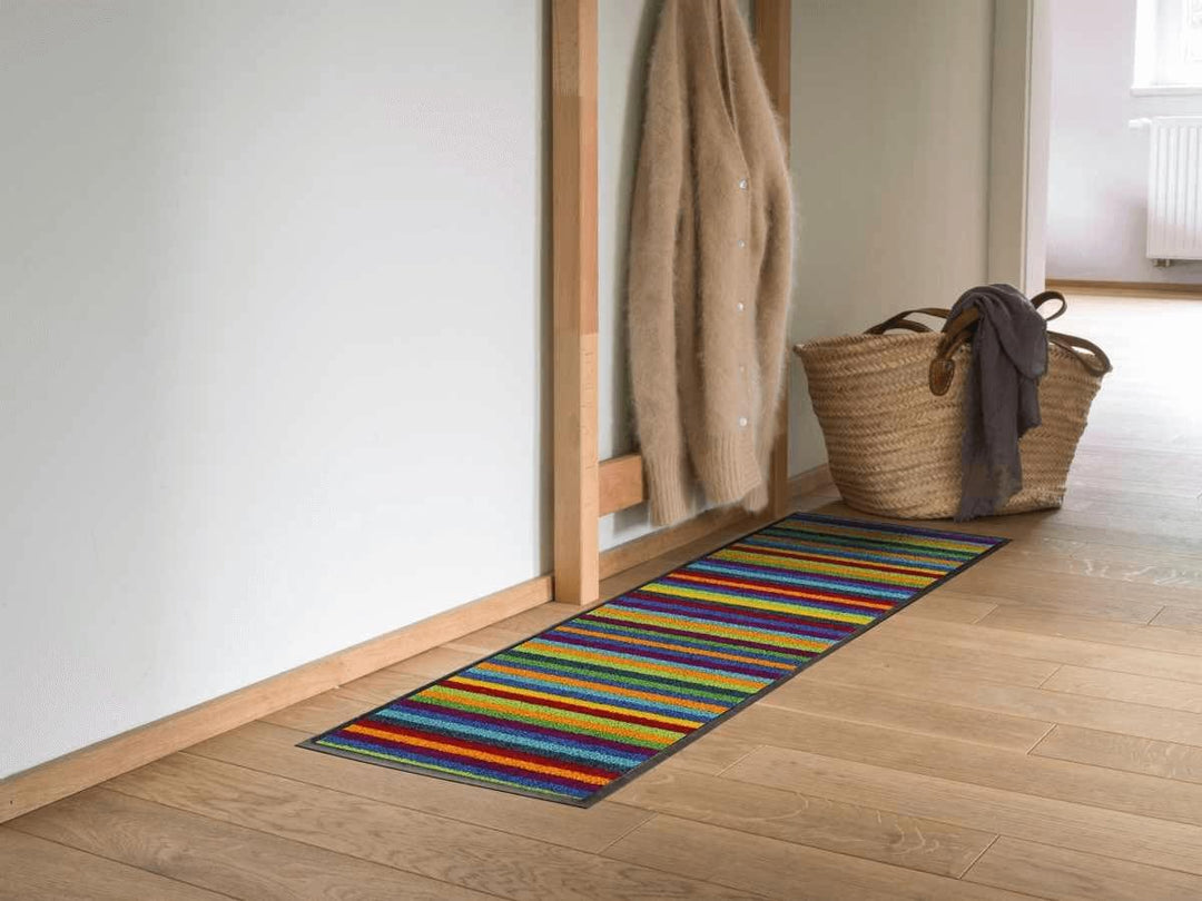 Salonloewe Lund bunt Fussmatte waschbar 030 x 100 cm Fussabtreter Minimatte schmal Schmutzfangmatte