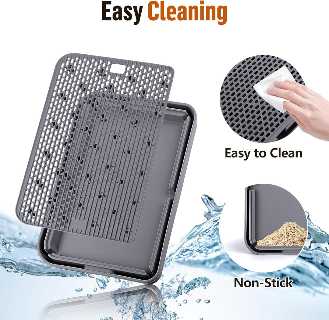 grosse Katzentoilette Rampe Matte, 42x30CM Katzentreppe, Katzenstreu Catcher für automatische selbst