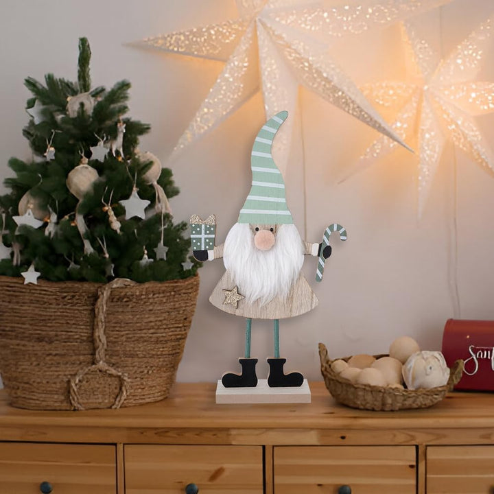 2 X Zwerge Weihnachtsdekorationen Innen Holz Weihnachten Zeichen Nette Bauernhaus Weihnachtsdekorati
