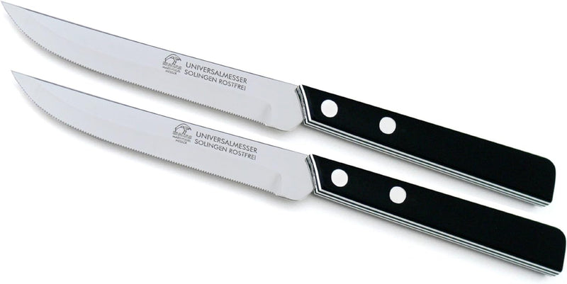 Marsvogel - Duo Pack Gemüsemesser Set - gerade Klinge mit doppelten Hohlschliff und Feinzahnung - Gr