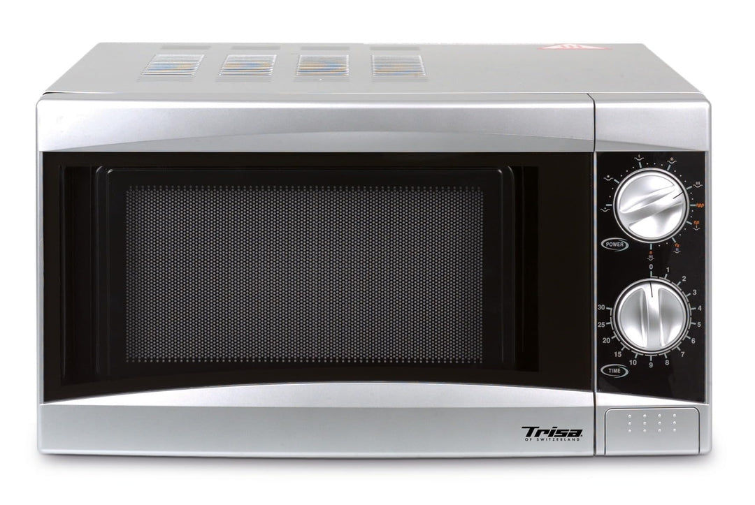 Trisa Mikrowelle mit Grill - 900W Grill, 700W Mikrowelle, 9 Einstellungen, 17 L, Weiss, 30 Min Timer