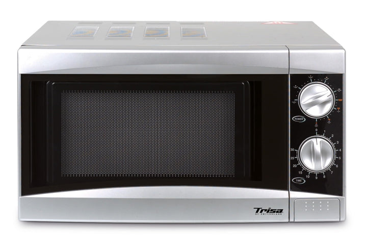 Trisa Mikrowelle mit Grill - 900W Grill, 700W Mikrowelle, 9 Einstellungen, 17 L, Weiss, 30 Min Timer