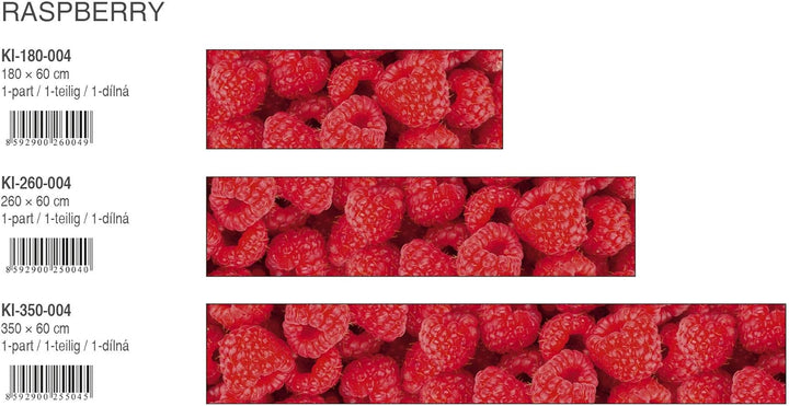 DIMEX Küchenrückwand Folie selbstklebend HIMBEEREN | Klebefolie - Dekofolie - Spritzschutz für Küche