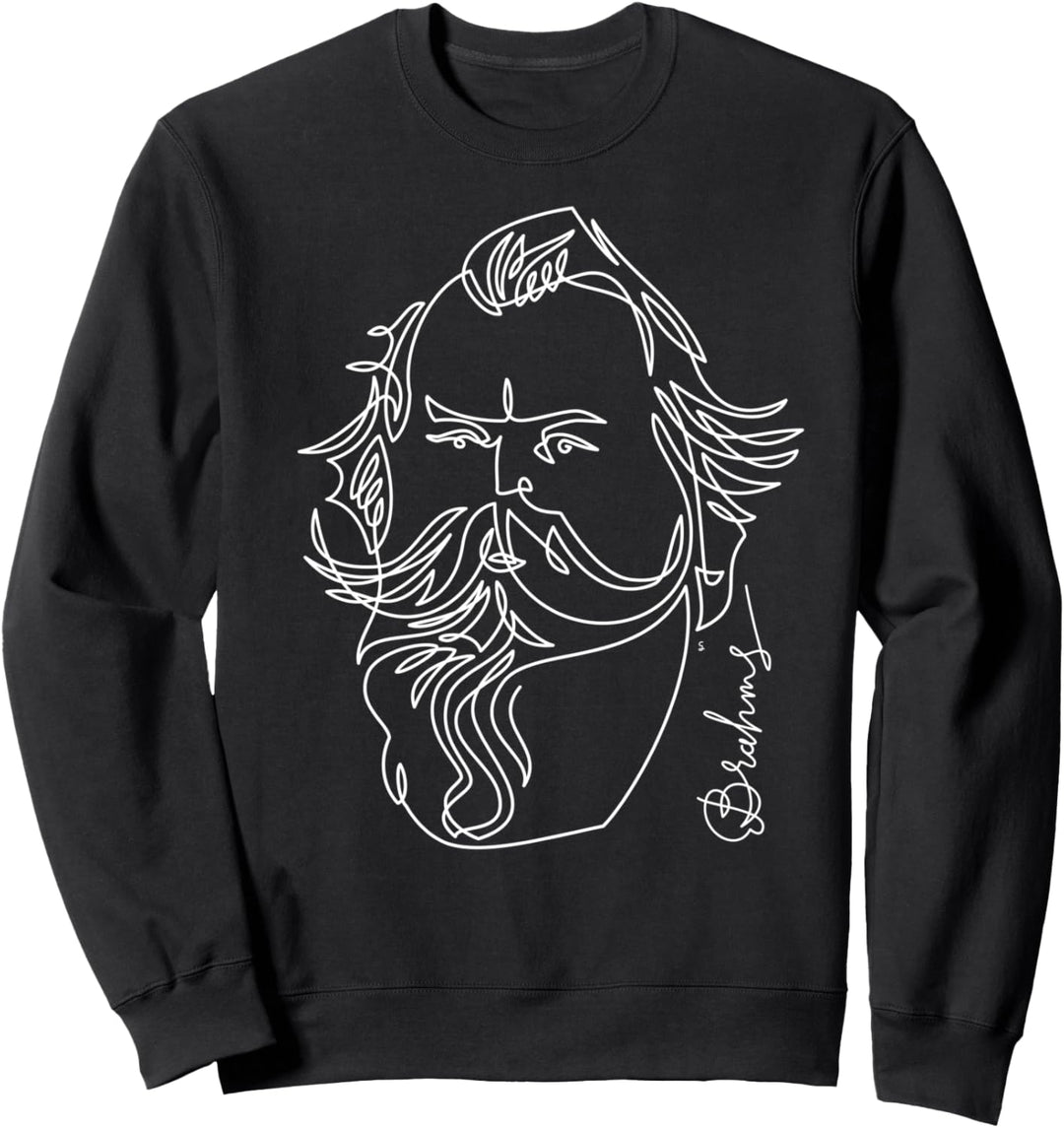 Brahms Great Composers Classic Portrait Gift Sweatshirt