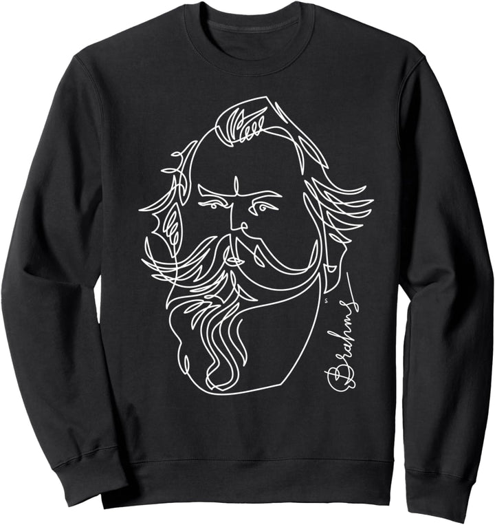 Brahms Great Composers Classic Portrait Gift Sweatshirt