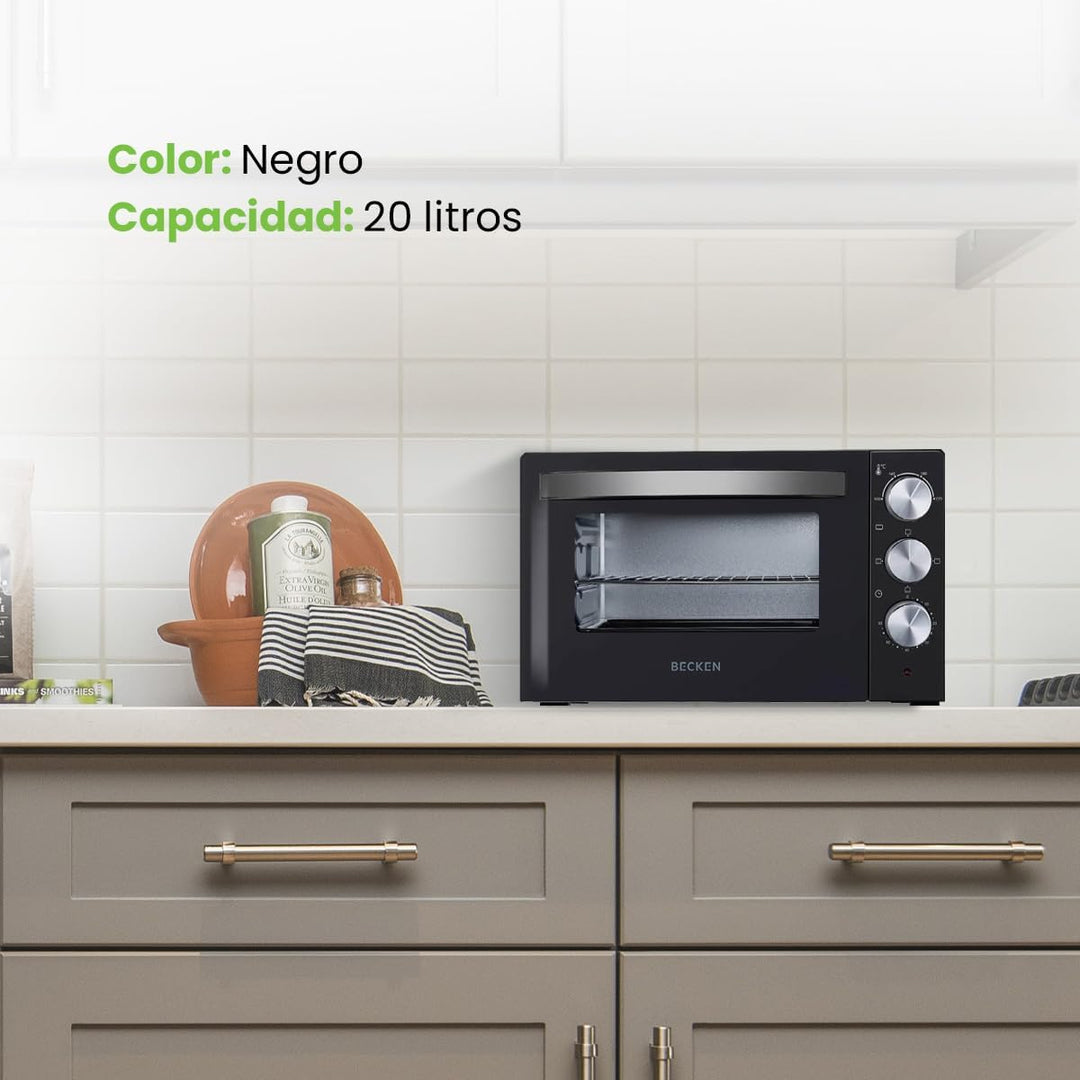 Becken Elektrischer Tischofen, Kapazität 20 l, 1380 W, Timer 60 min, Schwarz (7623958)