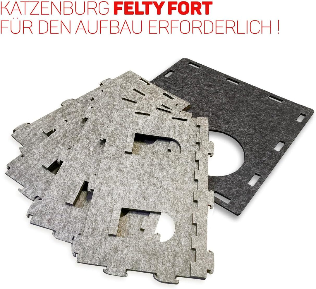 CanadianCat Company | Etagen-Anbauset - Katzenburg aus Filz für Katzen | Anbau-Kit für Felty Fort Fi