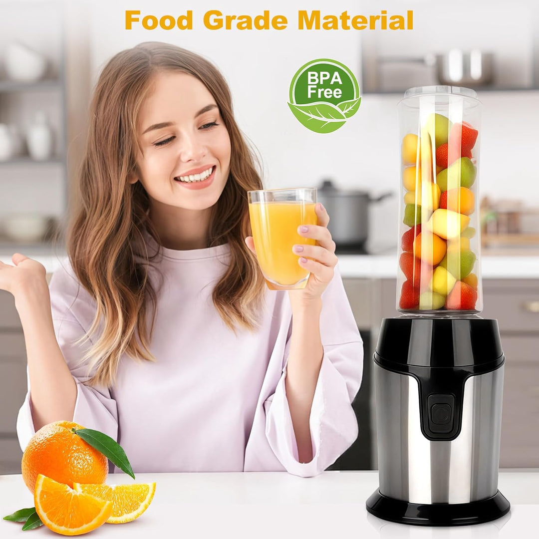 Mixer, Mini Standmixer, Smoothie Maker mit 2x600ml Flaschen BPA frei, Tragbarer Blender Mixer Smooth