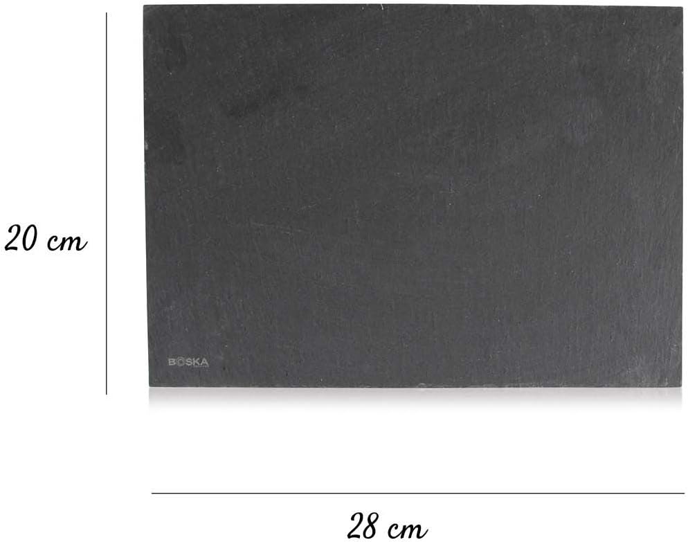 Boska Servierbrett Schiefer Light L/leichtgewicht / 28 cm/Schiefer/Schwarz / 280 x 200 x 10 mm Masch