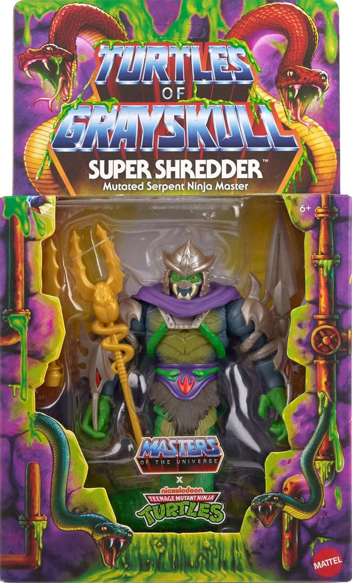 Masters of the Universe Origins Turtles of Grayskull Deluxe Shredder Actionfigur mit Schwanz, JBN06