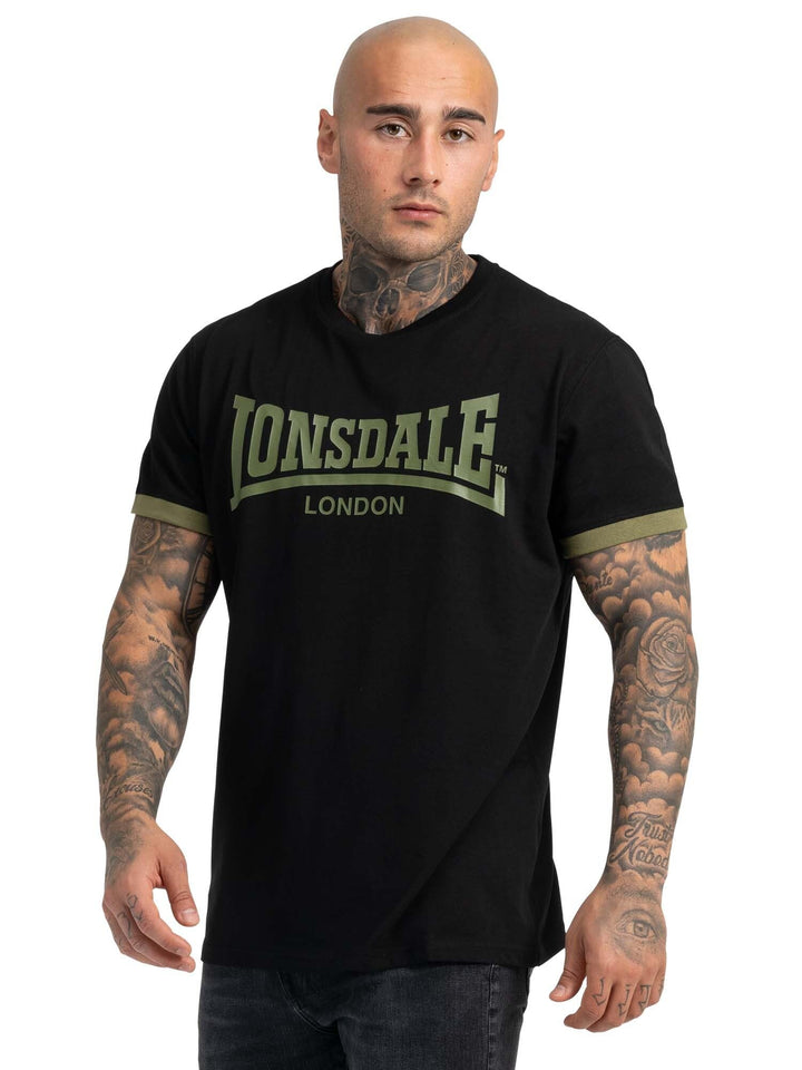 Lonsdale Herren Townhead T-Shirt 3XL Black/Olive, 3XL Black/Olive