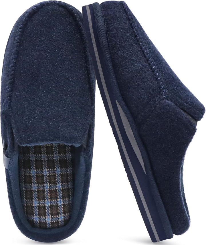 ONCAI Hausschuhe Herren Komfort Pantoffeln Plüsch Streifen Hüttenschuhe Wärme Cord Flauschig Slipper