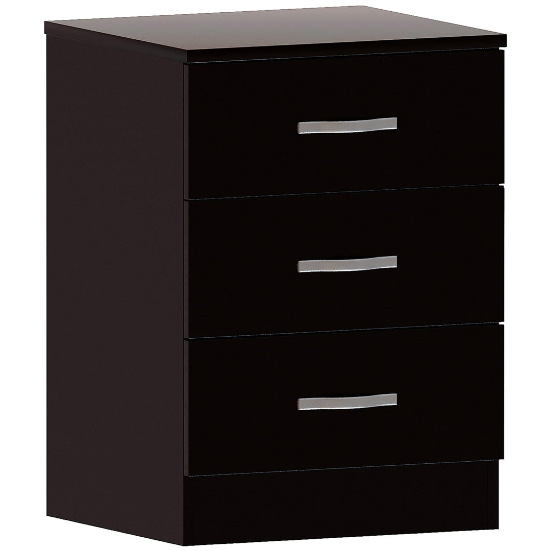 Vida Designs 333449-1 Nachttische, Schwarz, H: 56 / W: 40 / D: 36 cm, Schwarz