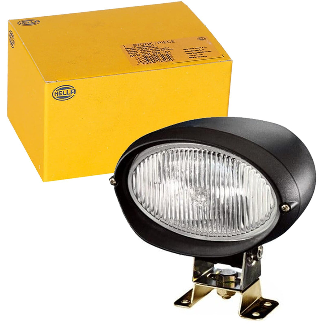 HELLA - Halogen-Arbeitsscheinwerfer - Oval 100 - 12V - Anbau/Schraubanschluss - 4-Punkt Befestigung