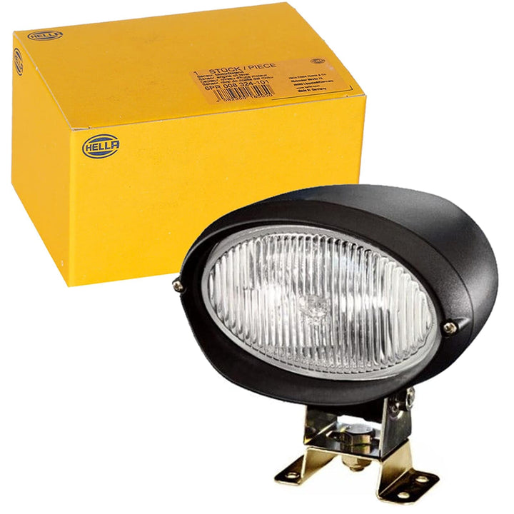 HELLA - Halogen-Arbeitsscheinwerfer - Oval 100 - 12V - Anbau/Schraubanschluss - 4-Punkt Befestigung