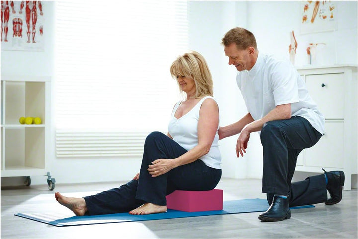 Sport-Tec Stufen-Lagerungskissen Stufenlagerungswürfel Lagerungswürfel 50x25x20 cm schwarz, schwarz