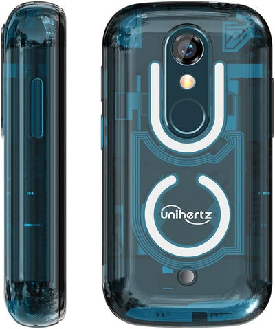 Unihertz Jelly Star (Blau) – Kleinstes 4G-Smartphone mit LED-Licht und 3-Zoll-Display, Android 13, 8