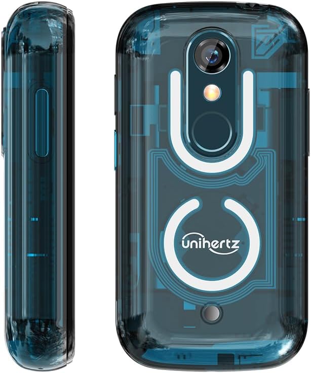 Unihertz Jelly Star (Blau) – Kleinstes 4G-Smartphone mit LED-Licht und 3-Zoll-Display, Android 13, 8