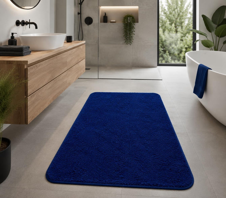 Brandsseller Badematte 70x120 cm Badezimmerteppich Badvorleger Badeteppich Blau 70x120 cm Blau, 70x1