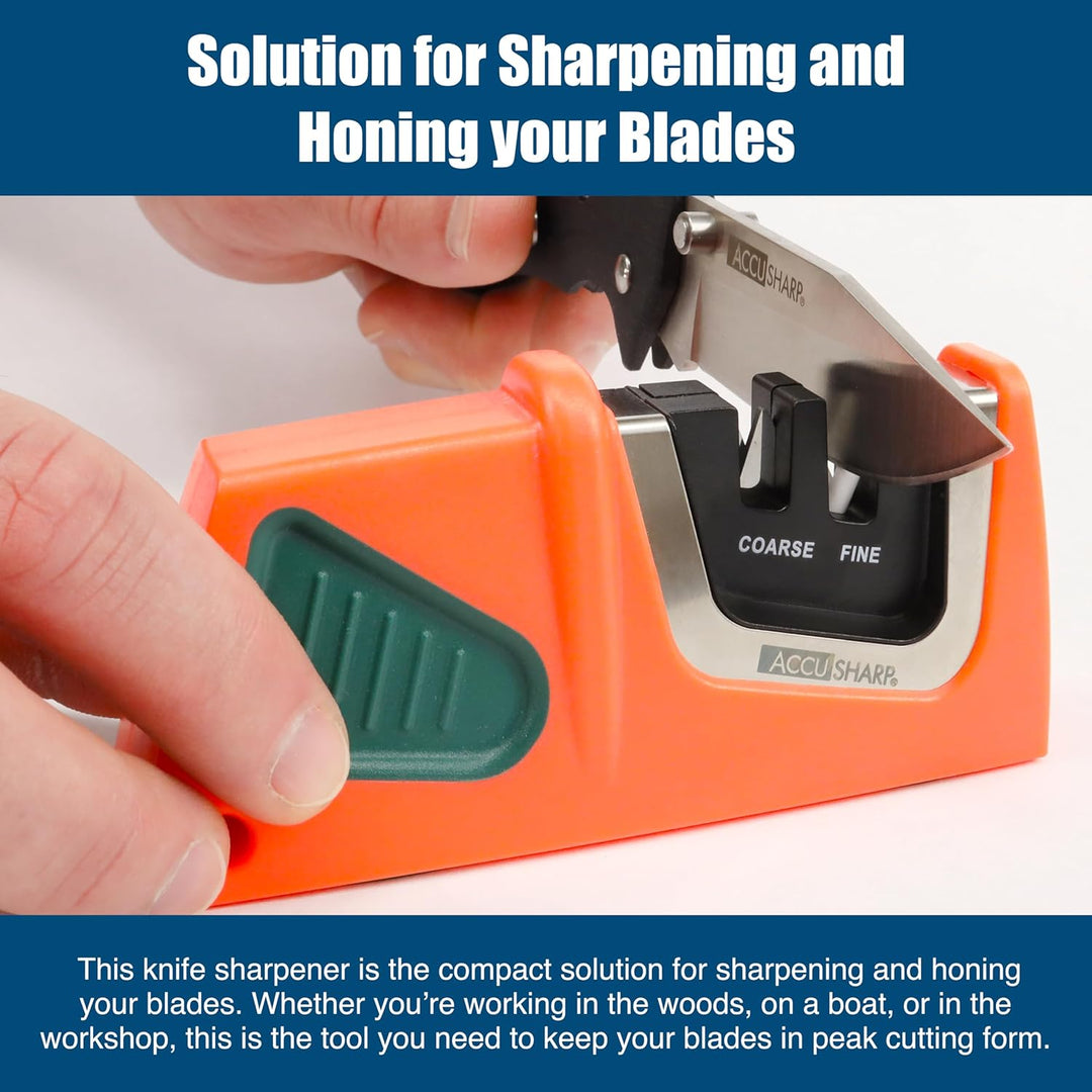 Accusharp Messerschärfer Pull-Through Compact 1 Stück Orange/Grün, Orange/Grün