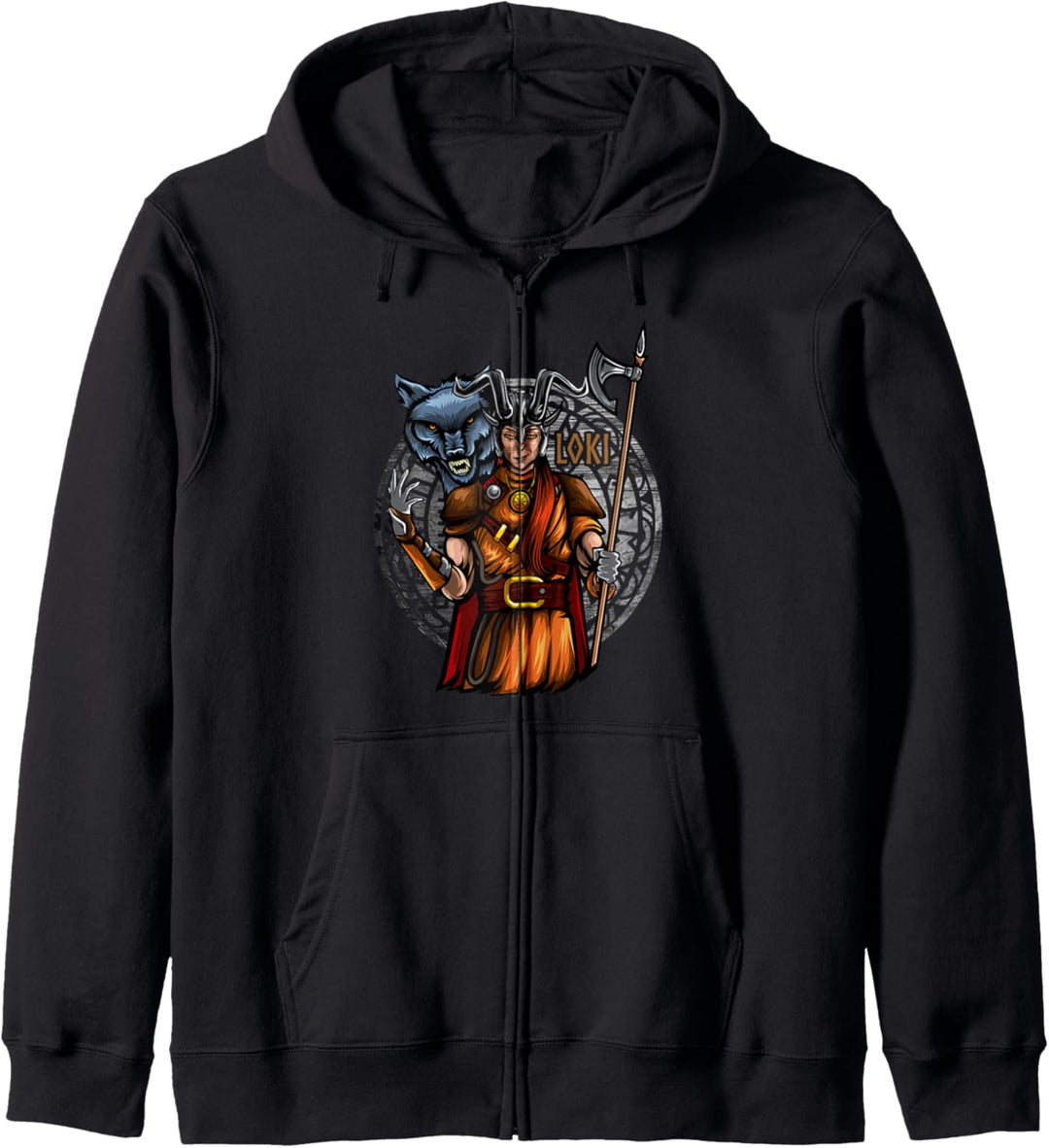 Loki, nordische Mythologie, Valhalla Viking Nordic God Kapuzenjacke