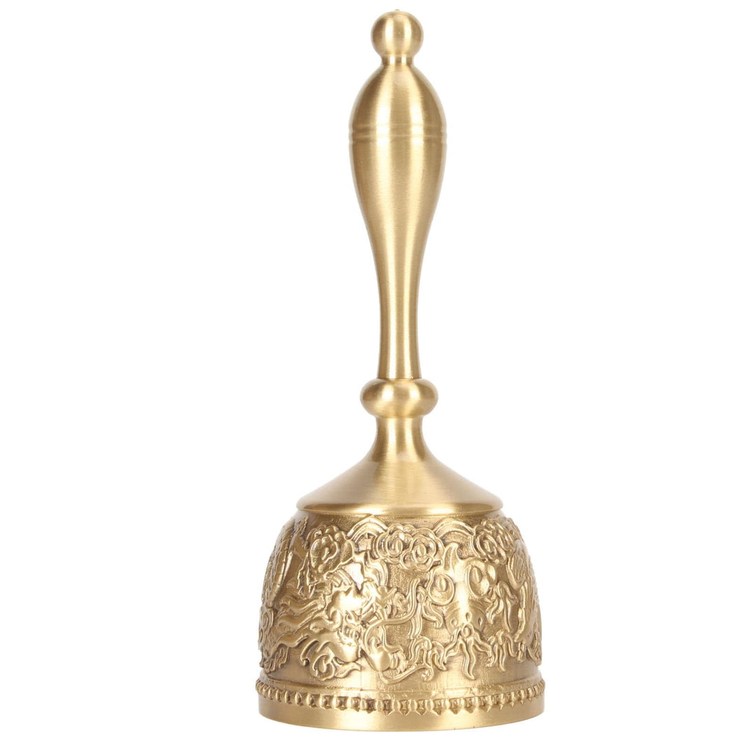 Handglocke aus Messing, lauter Klang und stabiler Griff, dekorative Handrufglocke für Hochzeiten, Sc