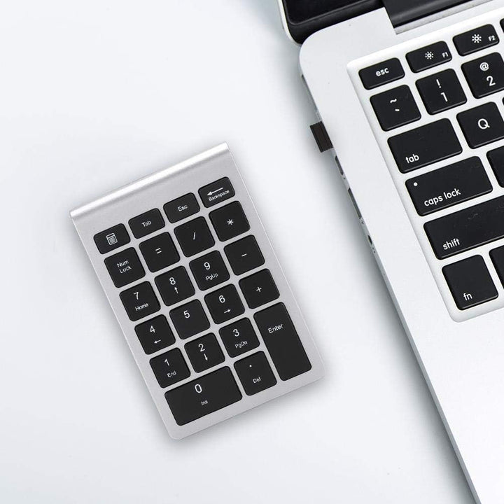 Zunate Drahtloser Nummernblock, 22 Tasten Ziffernblock mit USB-Empfänger Tragbare 2,4-G-Numpad-Tasta