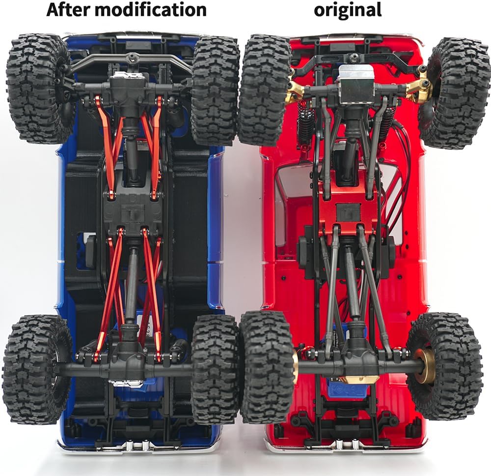 Erhöhter Bodenfreiheit Verknüpfungen CNC Chassis Links für TRX4M High Trail K10 Upgrade 1/18 RC Auto