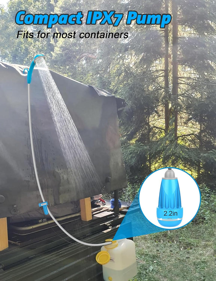 LIBERRWAY Campingdusche Akku Camping Dusche Outdoor Mit 3 Jahren Garantie 5.9ft duscheschlauch und w