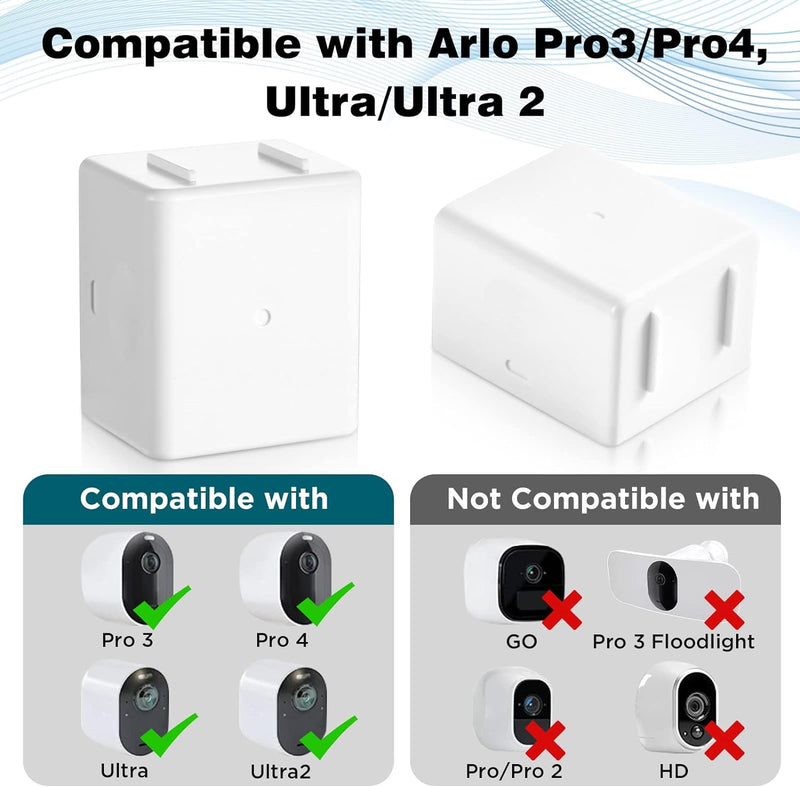 Rapthor 2-Pack 4950mAh Ersatzbatterien mit Ladegerät Kompatibel mit Arlo Pro 4/Pro 3/Ultra/Ultra 2 D