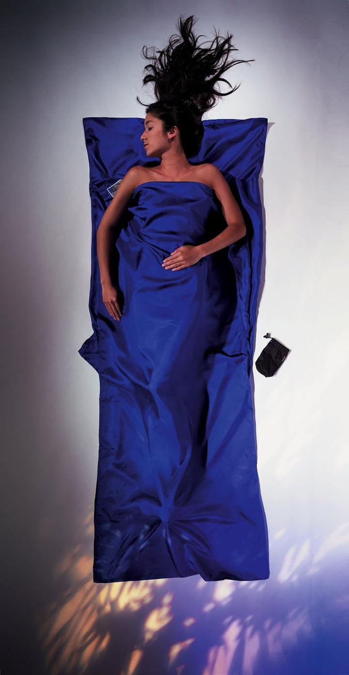 Cocoon Hüttenschlafsack aus Seide 86"x35" Dunkelblau, 86"x35" Dunkelblau