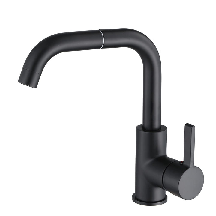 ZXC Niederdruck Küchen Armatur mit schwenkbaren Auslauf, moderner Einhandmischer Wasserhahn in Schwa