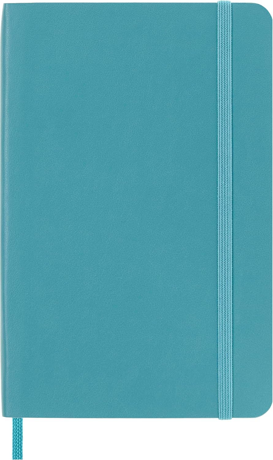 Moleskine Classic Plain Paper Notebook - Soft Cover and Elastic Closure Journal - Color Reef Blue -